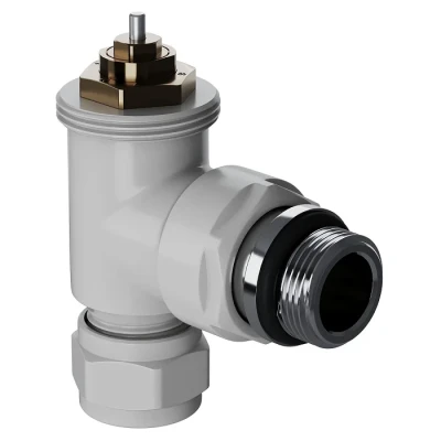 Набор термостатический угловой Royal Thermo Design Pro 15мм М30х1,5 (Белый) Набор термостатический угловой Royal Thermo Design Pro 15мм М30х1,5 (Белый)