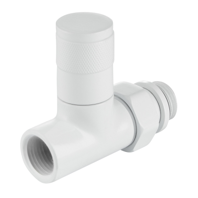 Набор дизайн-вентилей Royal Thermo PIANO, прямой (белый) 1/2" фото 4