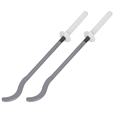 Комплект плоских кронштейнов Royal Thermo с дюбелями 7,2х170мм, серебристые RT06-02 фото 2