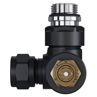 Набор термостатический трехосевой Royal Thermo Design Pro 15мм М30х1,5 (Черный) - гарантия до 5 лет фото 4 Набор термостатический трехосевой Royal Thermo Design Pro 15мм М30х1,5 (Черный) фото 4