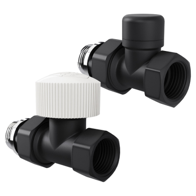 Набор термостатический прямой Royal Thermo Design 1/2"М30х1,5 (Черный) - гарантия до 5 лет фото 1 Набор термостатический прямой Royal Thermo Design 1/2"М30х1,5 (Черный) фото 1