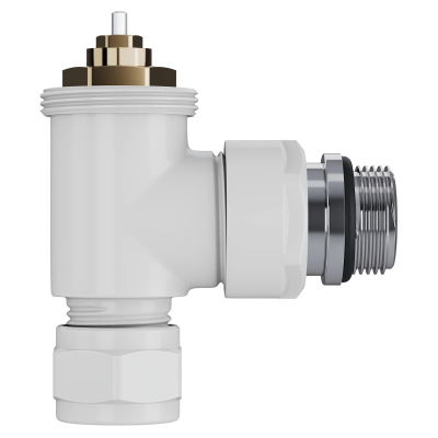 Набор термостатический угловой Royal Thermo Design Pro 15мм М30х1,5 (Белый) - гарантия до 5 лет фото 4 Набор термостатический угловой Royal Thermo Design Pro 15мм М30х1,5 (Белый) фото 4