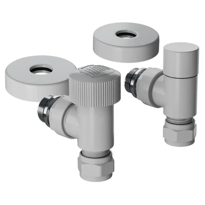 Набор термостатический угловой Royal Thermo Design Pro 15мм М30х1,5 (Белый) Набор термостатический угловой Royal Thermo Design Pro 15мм М30х1,5 (Белый)