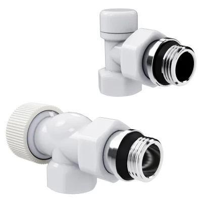 Набор термостатический осевой Royal Thermo Design 1/2"М30х1,5 (Белый)