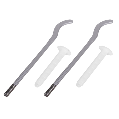 Купить Комплект плоских кронштейнов Royal Thermo с дюбелями 7,2х170мм, серебристые RT06-02 