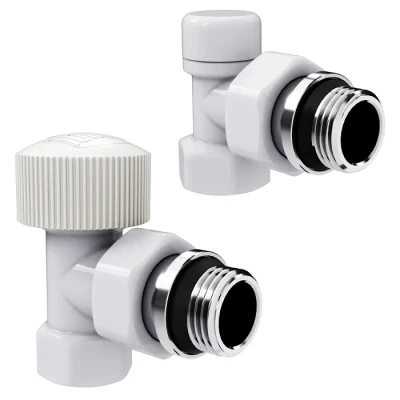 Набор термостатический угловой Royal Thermo Design 1/2"М30х1,5 (Белый) Набор термостатический угловой Royal Thermo Design 1/2"М30х1,5 (Белый)