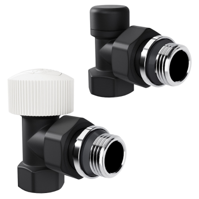 Купить Набор термостатический угловой Royal Thermo Design 1/2"М30х1,5 (Черный) в магазине Mirkotlov.by (Мир Котлов) - отличное качество. Купить Набор термостатический угловой Royal Thermo Design 1/2"М30х1,5 (Черный)