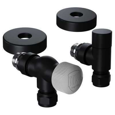 Набор термостатический осевой Royal Thermo Design Pro 15мм М30х1,5 (Черный) фото 1