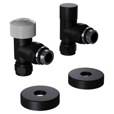 Купить Набор термостатический угловой Royal Thermo Design Pro 15мм М30х1,5 (Черный) в магазине Mirkotlov.by (Мир Котлов) - отличное качество. Купить Набор термостатический угловой Royal Thermo Design Pro 15мм М30х1,5 (Черный)