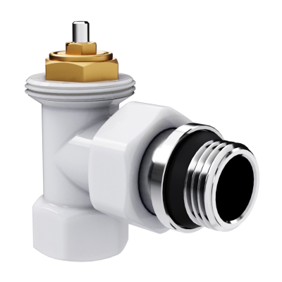 Набор термостатический угловой Royal Thermo Design 1/2"М30х1,5 (Белый) - гарантия до 5 лет фото 2 Набор термостатический угловой Royal Thermo Design 1/2"М30х1,5 (Белый) фото 2