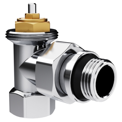 Набор термостатический угловой Royal Thermo Design 1/2"М30х1,5 (Хром) - гарантия до 5 лет фото 2 Набор термостатический угловой Royal Thermo Design 1/2"М30х1,5 (Хром) фото 2