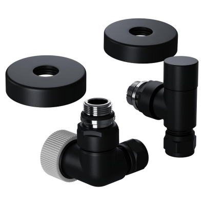 Набор термостатический трехосевой Royal Thermo Design Pro 15мм М30х1,5 (Черный) - гарантия до 5 лет фото 1 Набор термостатический трехосевой Royal Thermo Design Pro 15мм М30х1,5 (Черный) фото 1