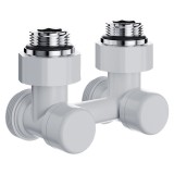 Узел нижнего подключения Royal Thermo Design угловой 1/2"х3/4" EK (белый)