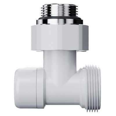 Узел нижнего подключения Royal Thermo Design угловой 1/2"х3/4" EK (белый) фото 3