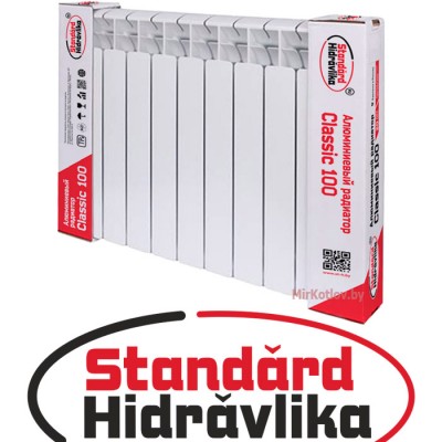Радиатор алюминиевый Standard Hidravlika Classic 100 (500/96) 1 секция фото 5