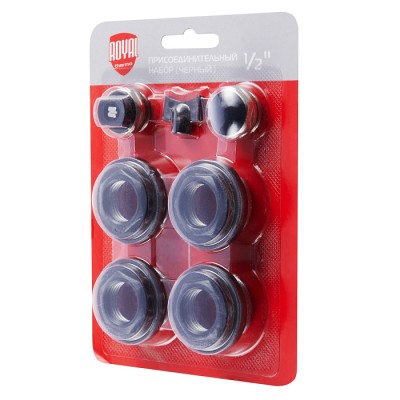 Набор присоединительный Royal Thermo 1/2" black фото 1