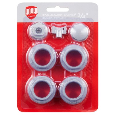 Купить Набор присоединительный Royal Thermo 3/4" silver 