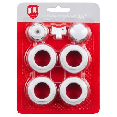 Купить Набор присоединительный Royal Thermo 3/4" white 