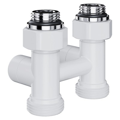 Узел нижнего подключения Royal Thermo Design прямой 1/2"х3/4" EK (белый) фото 1