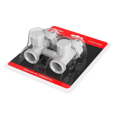 Узел нижнего подключения Royal Thermo Design прямой 1/2"х3/4" EK (белый) фото 5