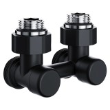 Узел нижнего подключения Royal Thermo Design угловой 1/2"х3/4" EK (черный)