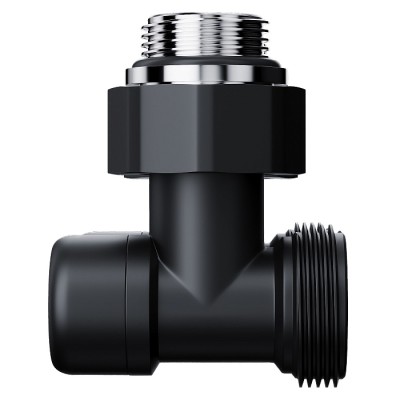 Узел нижнего подключения Royal Thermo Design угловой 1/2"х3/4" EK (черный) фото 3