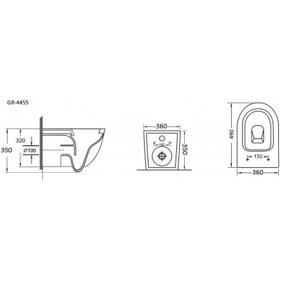 Инсталляция Alcaplast AM101/1120+M578 с унитазом Grossman GR-4455S фото 2