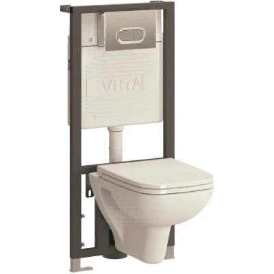 Унитаз подвесной Vitra S20 в комплекте с сиденьем микролифт и инсталляцией 3/6 л