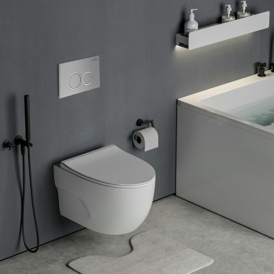 Комплект инсталляции Roxen StounFix Slim 531880 6в1 клавиша хром фото 7