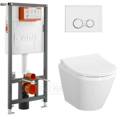 Комплект Vitra L-box Integra Rimex: унитаз+инсталляция+кнопка+ сиденье