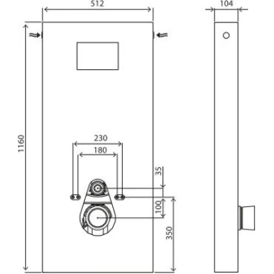 Инсталляция для унитаза Oli QR-Box Susp 052995 для подвесного унитаза