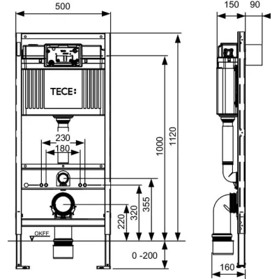 Инсталляция для унитаза Tece TECEprofil 9300302