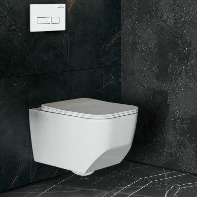 Комплект инсталляции Roxen StounFix Slim 577353 клавиша белый глянцевый фото 6