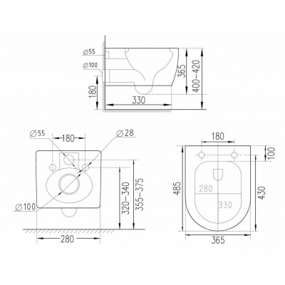 Комплект инсталляции с унитазом Roxen StounFix Slim 501057 фото 5