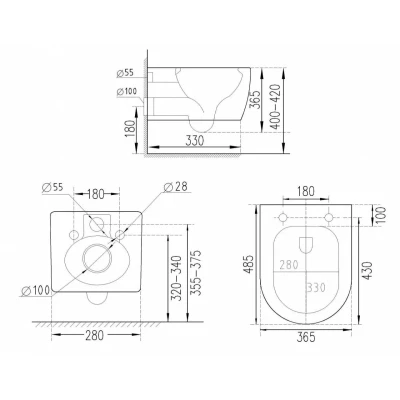 Комплект инсталляции с унитазом Roxen StounFix Dual Fresh 533395 Комплект инсталляции с унитазом Roxen StounFix Dual Fresh 533395
