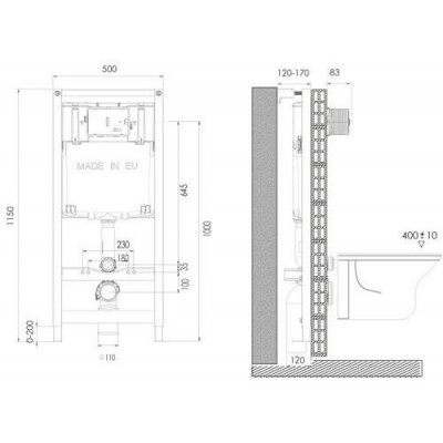 Инсталляция для унитаза Oli 80 (DIAMANTE EVO) 600151 фото 1
