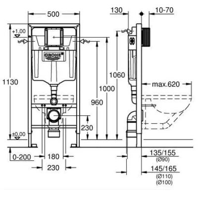 Инсталляция Grohe Rapid SL 3 в 1 38811KF0 Инсталляция Grohe Rapid SL 3 в 1 38811KF0