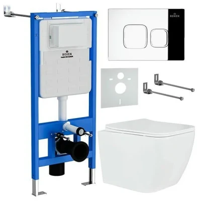 Комплект инсталляции с унитазом Roxen StounFix Slim 550013 Комплект инсталляции с унитазом Roxen StounFix Slim 550013