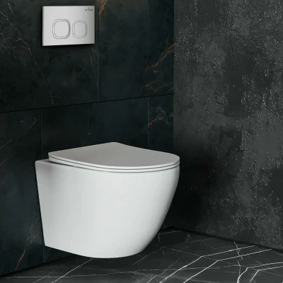 Инсталляция для подвесного унитаза Roxen StounFix Slim 710200 с клавишей смыва Santi 410280CH Инсталляция для подвесного унитаза Roxen StounFix Slim 710200 с клавишей смыва Santi 410280CH