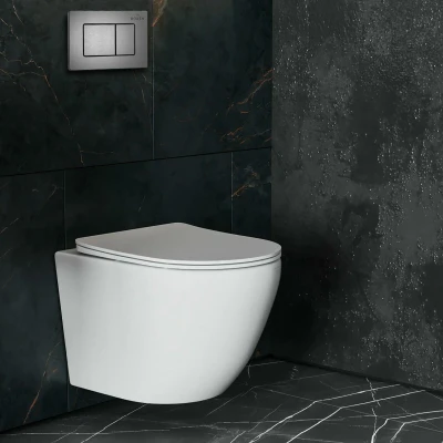 Инсталляция для подвесного унитаза Roxen StounFix Slim 710200 с клавишей смыва Steel 420280G