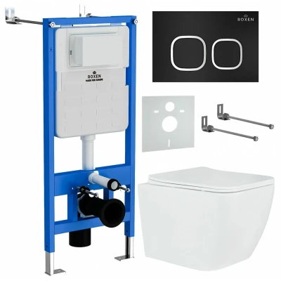 Комплект инсталляции с унитазом Roxen StounFix Slim 543879 Комплект инсталляции с унитазом Roxen StounFix Slim 543879
