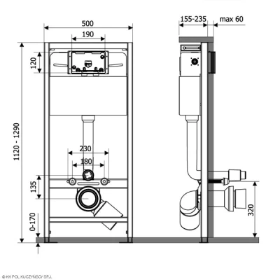 Инсталляция для унитаза KK-POL Premium ZSP/M500/0/K Инсталляция для унитаза KK-POL Premium ZSP/M500/0/K