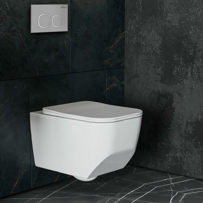 Комплект инсталляции Roxen StounFix Slim 568544 клавиша хром матовый фото 6