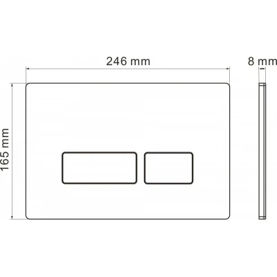 Инсталляция для подвесного унитаза Roxen StounFix Slim 710200 с клавишей смыва Caspia 410280W