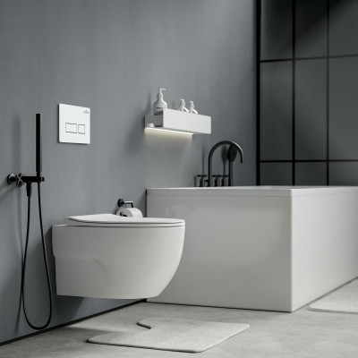 Комплект инсталляции Roxen StounFix Slim 576390 клавиша белый глянцевый фото 10