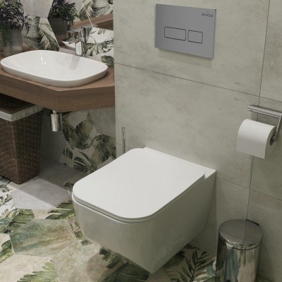 Комплект инсталляции Roxen StounFix Slim 608537 клавиша хром матовый фото 7