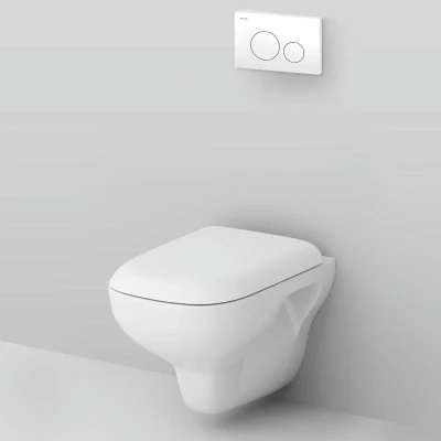 Инсталляция Am.Pm Like IS49001.801700 с безободковым унитазом Like FlashClean, клавиша Pro L
