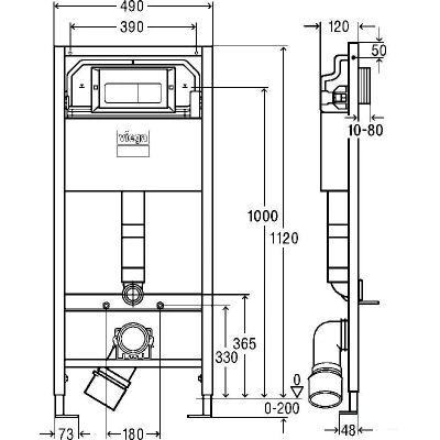 Инсталляция для унитаза Viega Prevista Dry 792855