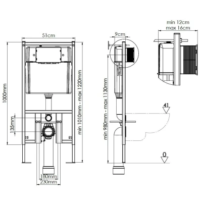 Инсталляция для унитаза Loranto 4501 Инсталляция для унитаза Loranto 4501