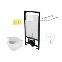 Комплект инсталляции 6 в 1 Deante Anemon Zero CDZZ6ZPW Комплект инсталляции 6 в 1 Deante Anemon Zero CDZZ6ZPW